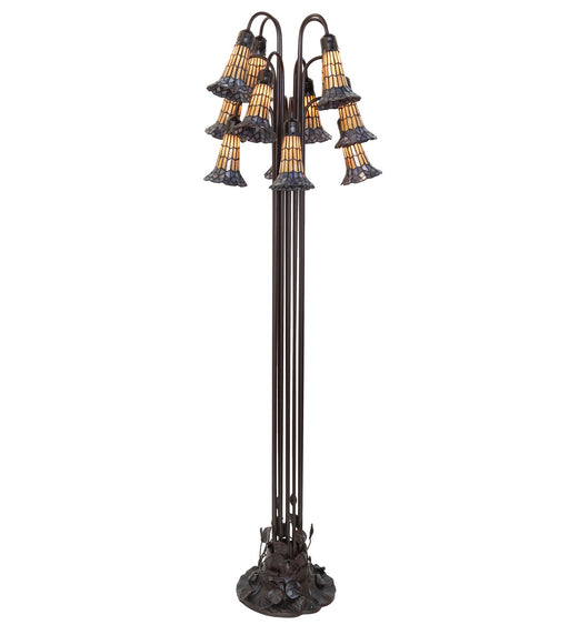 Meyda Tiffany - 251700 - 12 Light Floor Lamp - Stained Glass Pond Lily - Bronze