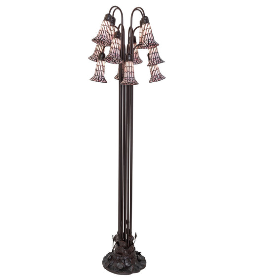 Meyda Tiffany - 251702 - 12 Light Floor Lamp - Stained Glass Pond Lily - Mahogany Bronze