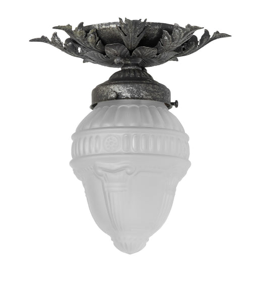 Meyda Tiffany - 267262 - One Light Flushmount - Fancy Floral - Pewter