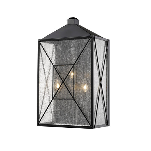 Millennium - 2643-PBK - Three Light Outdoor Wall Sconce - Caswell - Powder Coated Black
