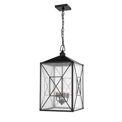 Millennium - 2645-PBK - Four Light Outdoor Hanging Lantern - Caswell - Powder Coated Black