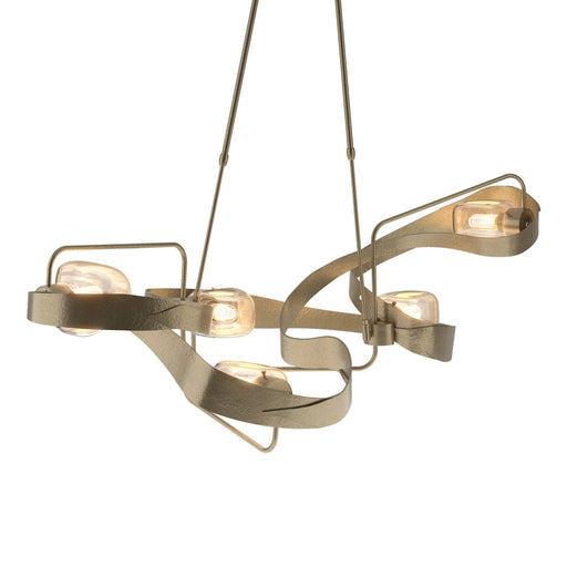 Graffiti Five Light Pendant Soft Gold