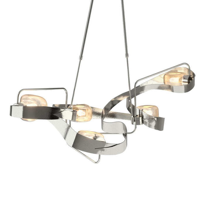 Hubbardton Forge - 137820-SKT-STND-85-ZM0549 - Five Light Pendant - Graffiti - Sterling