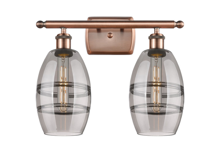 Innovations - 516-2W-AC-G557-6SM - Two Light Bath Vanity - Ballston - Antique Copper