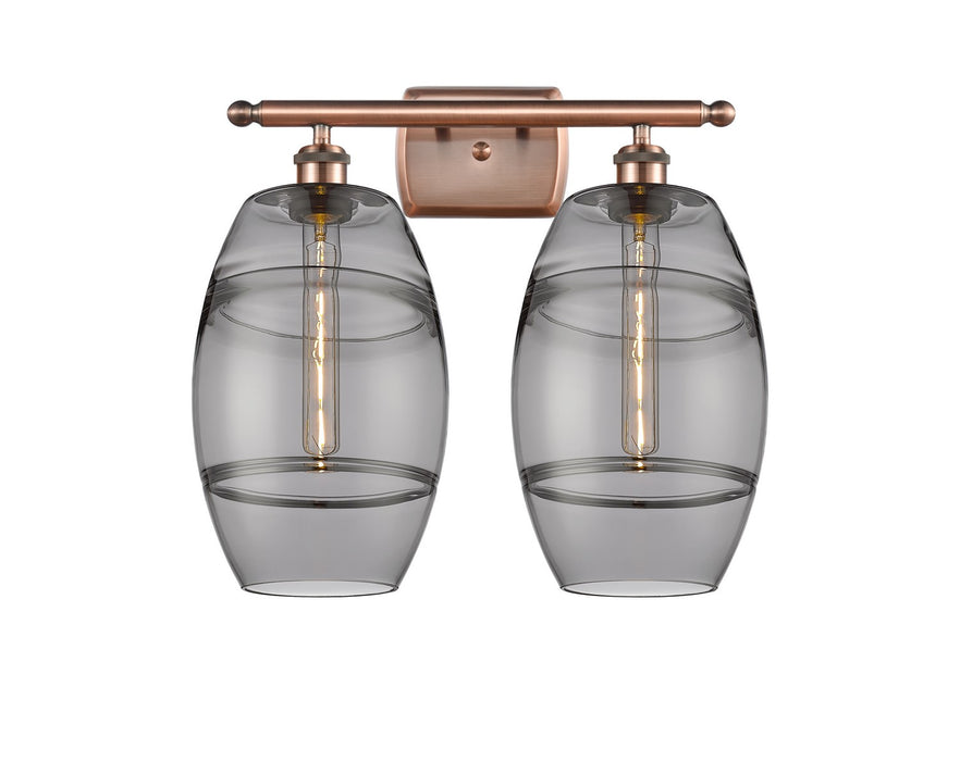 Innovations - 516-2W-AC-G557-8SM - Two Light Bath Vanity - Ballston - Antique Copper