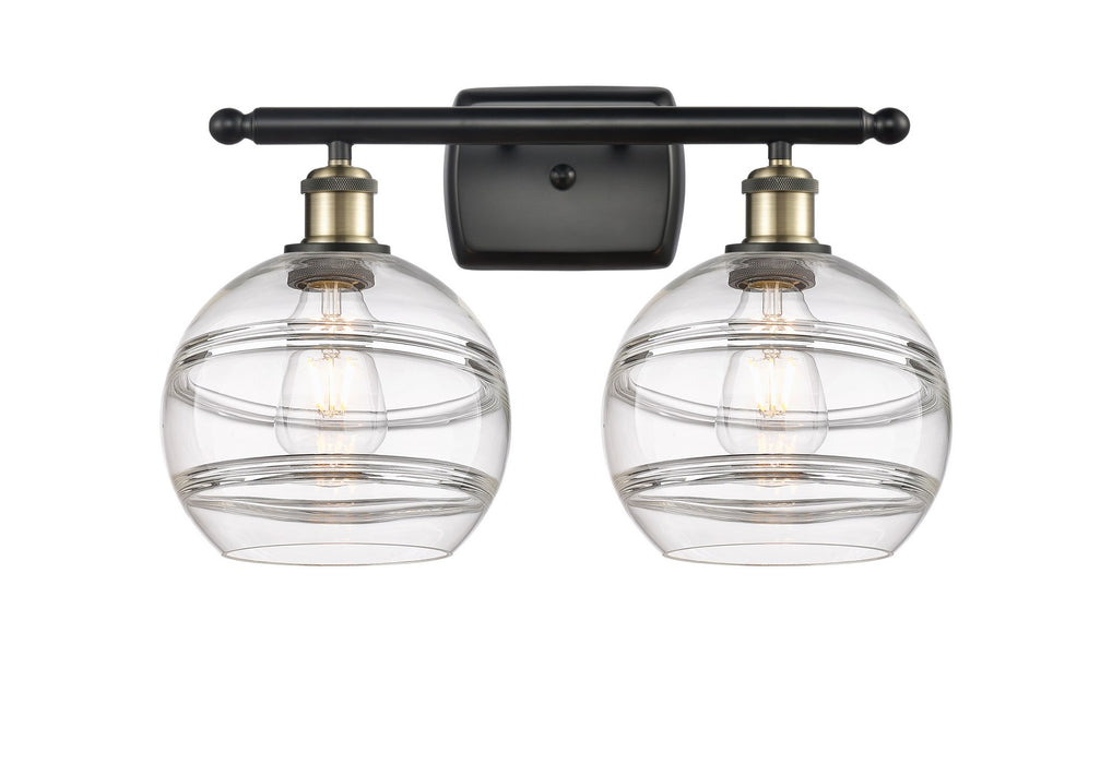 Innovations - 516-2W-BAB-G556-8CL - Two Light Bath Vanity - Ballston - Black Antique Brass