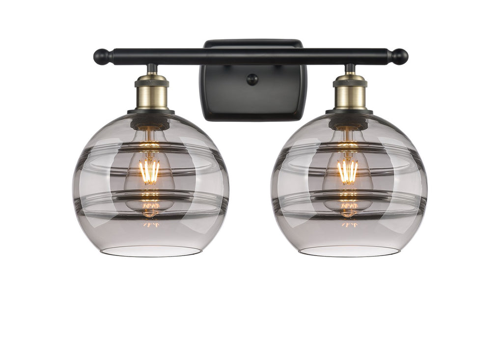 Innovations - 516-2W-BAB-G556-8SM - Two Light Bath Vanity - Ballston - Black Antique Brass