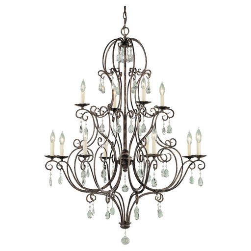 Chateau 12 Light Chandelier Mocha Bronze