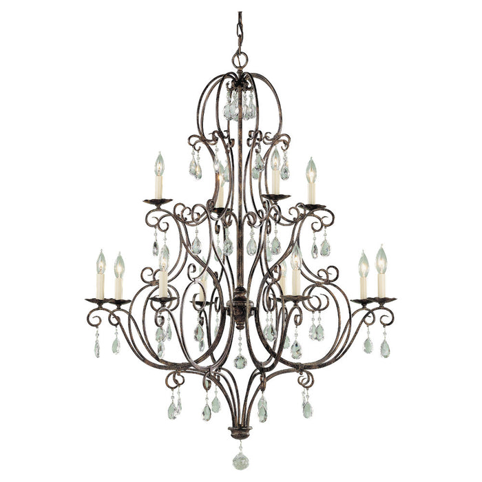 Generation Lighting - F1938/8+4MBZ - 12 Light Chandelier - Chateau - Mocha Bronze