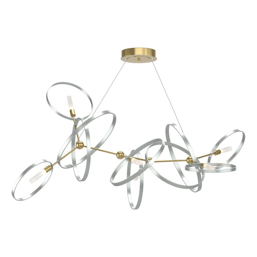 Celesse Six Light Pendant Modern Brass