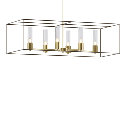 Portico Six Light Pendant Modern Brass