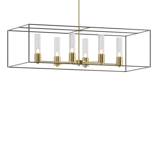 Portico Six Light Pendant Modern Brass