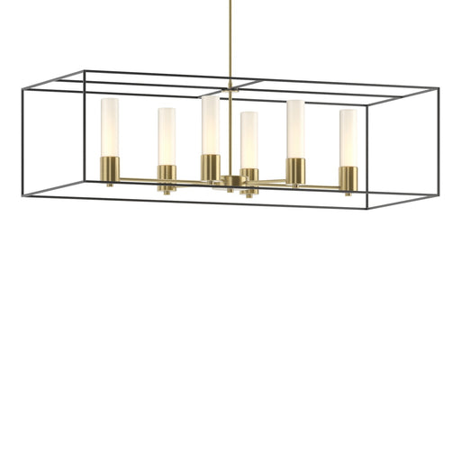 Portico Six Light Pendant Modern Brass