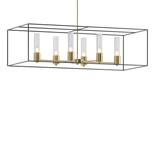 Portico Six Light Pendant Modern Brass