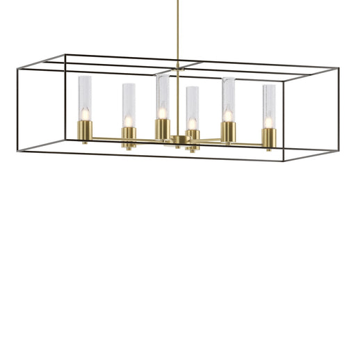 Portico Six Light Pendant Modern Brass