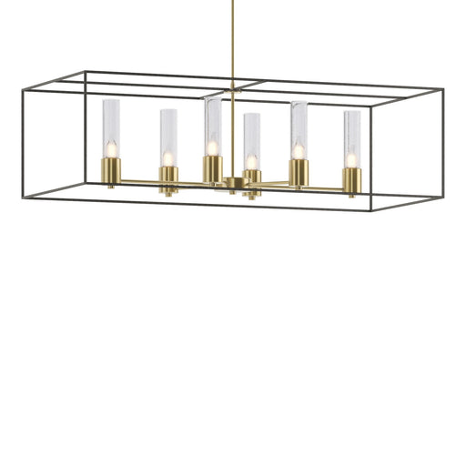 Portico Six Light Pendant Modern Brass