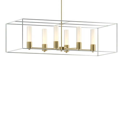 Portico Six Light Pendant Modern Brass