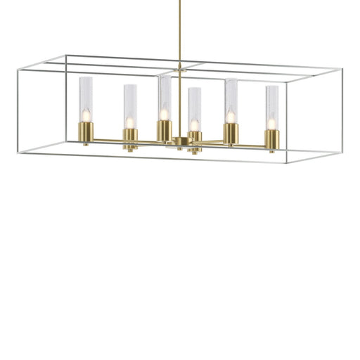 Portico Six Light Pendant Modern Brass
