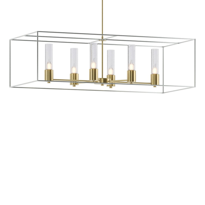 Hubbardton Forge - 138940-SKT-MULT-86-82-II0392 - Six Light Pendant - Portico - Modern Brass