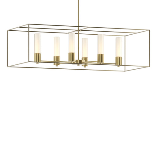 Portico Six Light Pendant Modern Brass