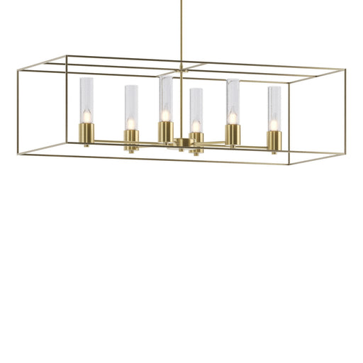Portico Six Light Pendant Modern Brass