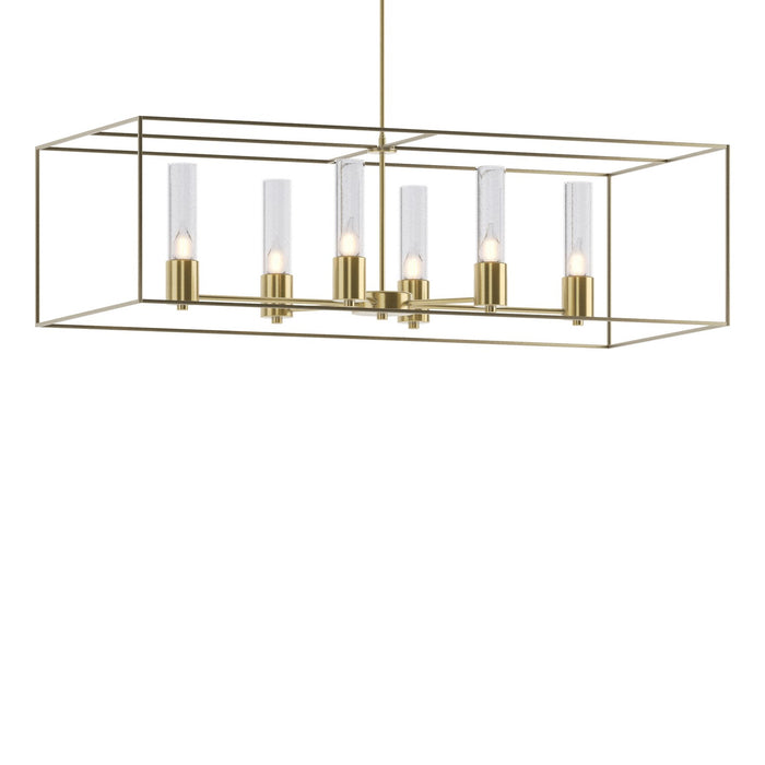 Hubbardton Forge - 138940-SKT-MULT-86-84-II0392 - Six Light Pendant - Portico - Modern Brass