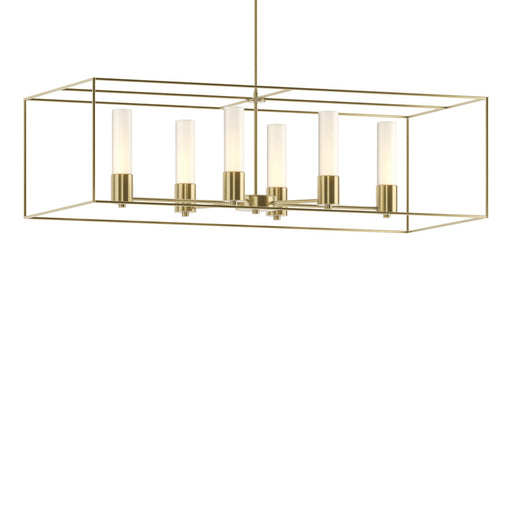 Portico Six Light Pendant Modern Brass