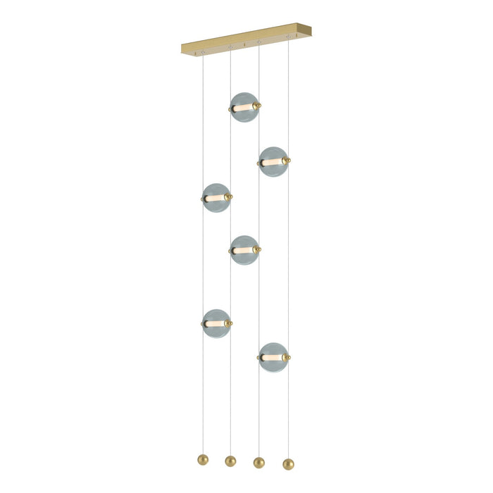 Hubbardton Forge - 139055-LED-STND-86-YL0668 - LED Pendant - Abacus - Modern Brass