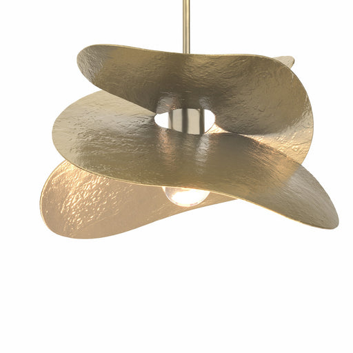 Hibiscus One Light Pendant Modern Brass