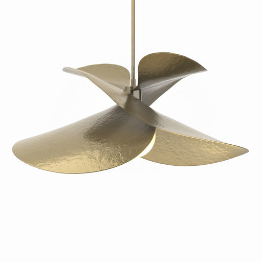 Hibiscus One Light Pendant Modern Brass