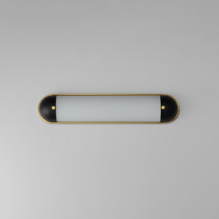 Maxim - 39562SWBKNAB - LED Bath Vanity - Capsule - Black / Natural Aged Brass
