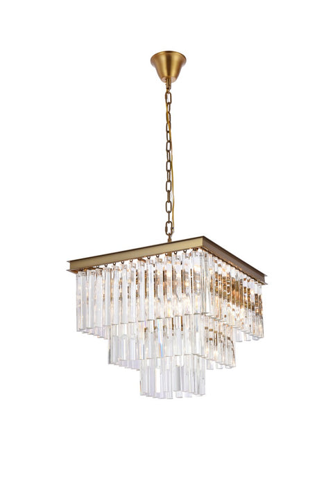 Elegant Lighting - 1201S22SG/RC - 13 Light Chandelier - Sydney - Satin Gold