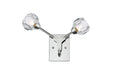 Elegant Lighting - 3508W15C - Two Light Wall Sconce - Zayne - Chrome And Clear