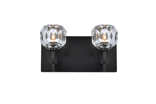 Elegant Lighting - 3509W11BK - Two Light Wall Sconce - Graham - Black And Clear