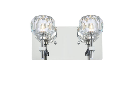 Elegant Lighting - 3509W11C - Two Light Wall Sconce - Graham - Chrome And Clear