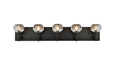 Elegant Lighting - 3509W32BK - Five Light Wall Sconce - Graham - Black And Clear