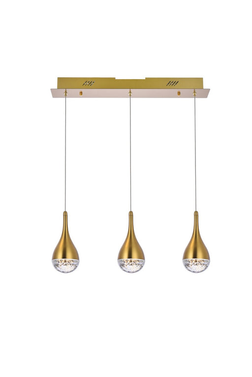 Elegant Lighting - 3803D24SG - LED Pendant - Amherst - Satin Gold