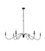 Elegant Lighting - LD5056D60MB - Six Light Chandelier - Rohan - Matte Black