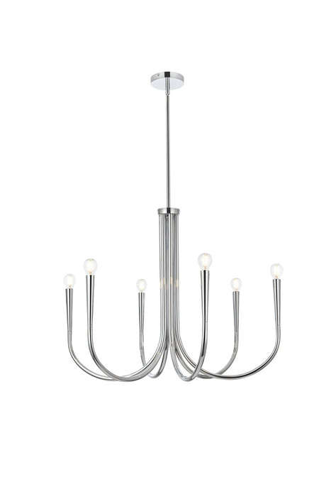 Elegant Lighting - LD722D30C - Six Light Chandelier - Layne - Chrome