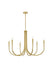 Elegant Lighting - LD722D36BR - Six Light Chandelier - Layne - Brass