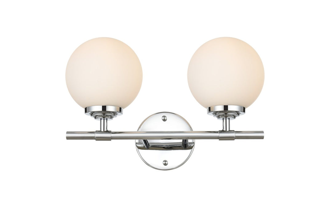 Elegant Lighting - LD7301W15CH - Two Light Bath Sconce - Ansley - Chrome And Frosted White