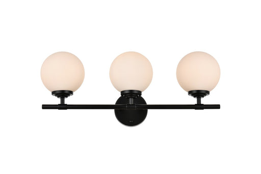 Elegant Lighting - LD7301W24BLK - Three Light Bath Sconce - Ansley - Black And Frosted White