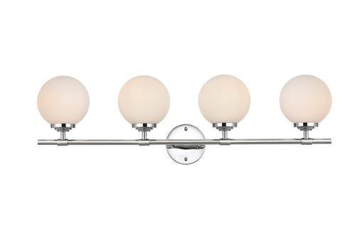 Elegant Lighting - LD7301W33CH - Four Light Bath Sconce - Ansley - Chrome And Frosted White
