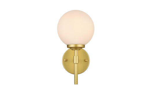 Elegant Lighting - LD7301W6BRA - One Light Bath Sconce - Ansley - Brass And Frosted White