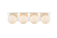Elegant Lighting - LD7304W29CH - Four Light Bath Sconce - Jillian - Chrome And Frosted White