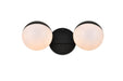 Elegant Lighting - LD7305W13BLK - Two Light Bath Sconce - Majesty - Black And Frosted White