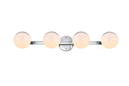 Elegant Lighting - LD7305W29CH - Four Light Bath Sconce - Majesty - Chrome And Frosted White