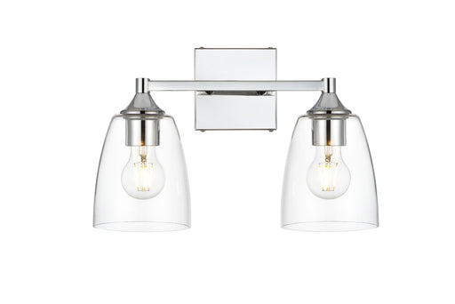 Elegant Lighting - LD7307W15CH - Two Light Bath Sconce - Gianni - Chrome And Clear