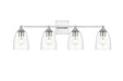 Elegant Lighting - LD7307W32CH - Four Light Bath Sconce - Gianni - Chrome And Clear