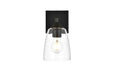 Elegant Lighting - LD7307W5BLK - One Light Bath Sconce - Gianni - Black And Clear